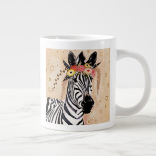 Klimt Zebra   Krone der Blume Jumbo-Tasse