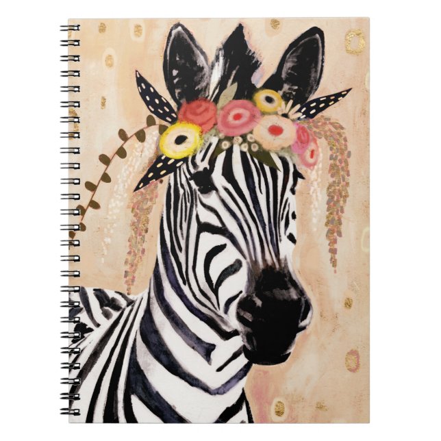 Klimt Zebra | Krone der Blume Notizblock (Vorderseite)