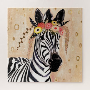 Klimt Zebra   Krone der Blume Puzzle