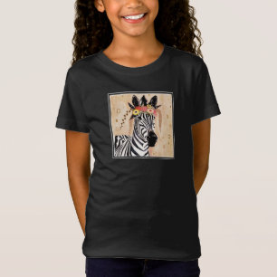 Klimt Zebra   Krone der Blume T-Shirt
