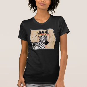 Klimt Zebra Krone der Blume T-Shirt