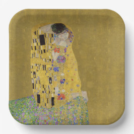 Klimts Der Kuss - Romantischer Jugendstil Pappteller