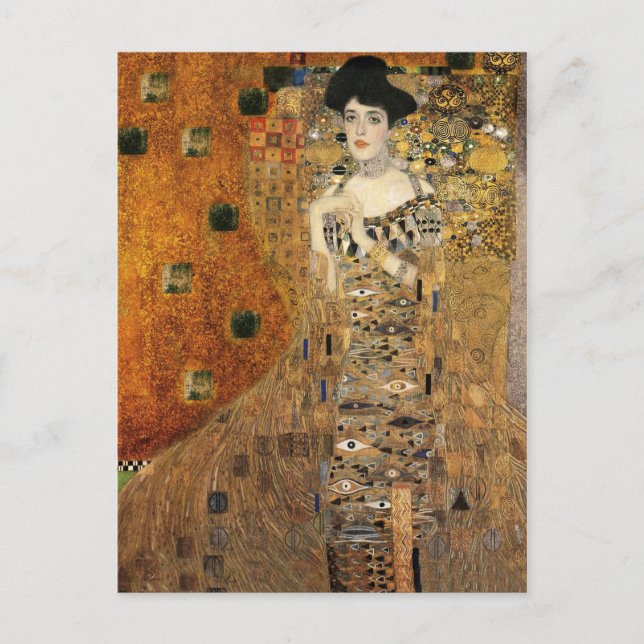 Klimts Porträt Adele Bloch-Bauer Postkarte (Vorderseite)