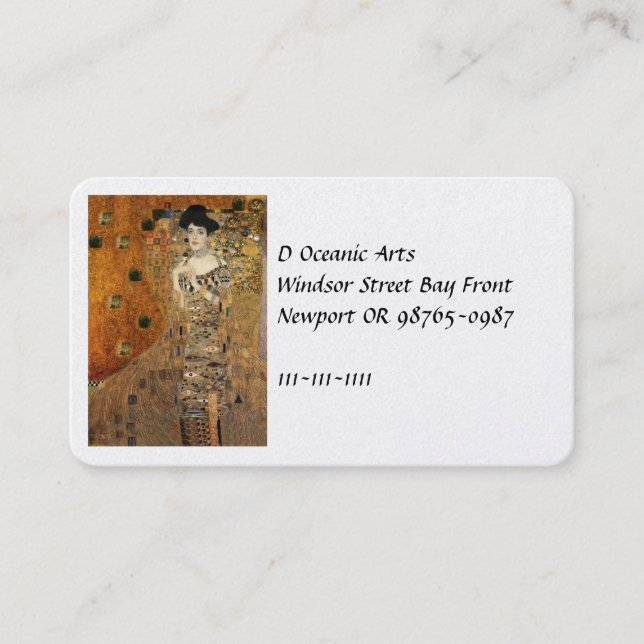 Klimts Porträt Adele Bloch-Bauer Visitenkarte (Vorderseite)