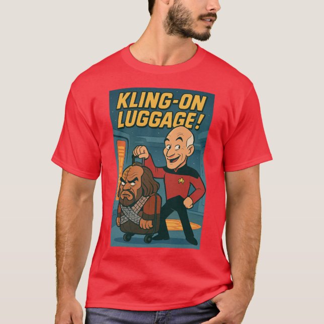 Kling-on-Gepäck! — Ein Star Trek Cartoon Parody T-Shirt (Vorderseite)