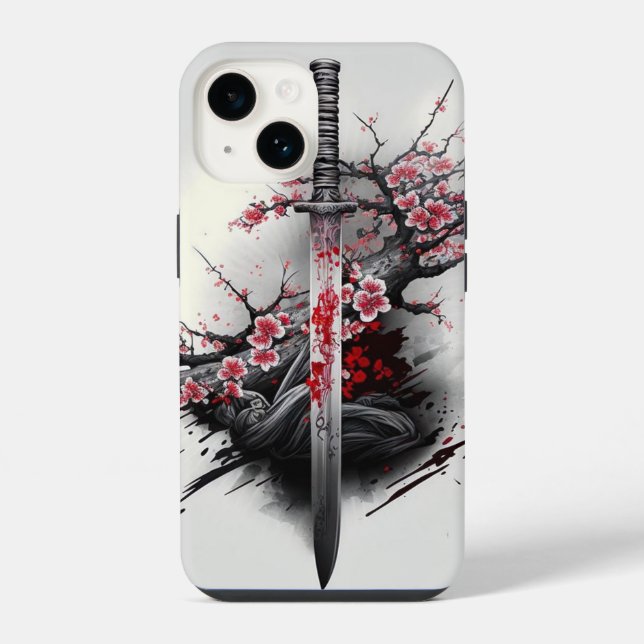 "Klinge der Blüten" iPhone Hülle (Rückseite)