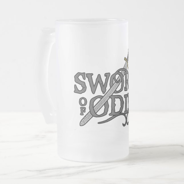 Klinge der Odin Logo-Tasse Mattglas Bierglas (Vorderseite Links)