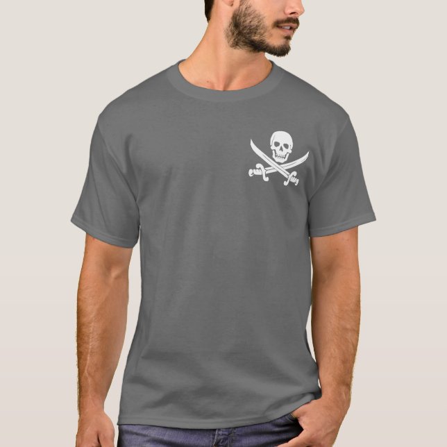 Klinge-Piraten-Piratenflagge-T - Shirt (Vorderseite)