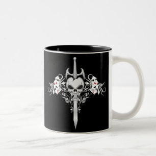 Klinge-Schädel - Schwarzes Zweifarbige Tasse