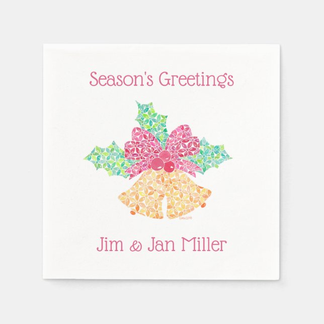 Klingel-Bell-Servietten durch Sue Weidlich Serviette (Vorderseite)