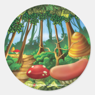 Klingel-Klingel wenige Gnome-Waldaufkleber Runder Aufkleber
