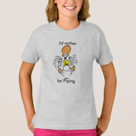 Klingeln-Enten-Cartoon-Fliegen-Shirt T-Shirt