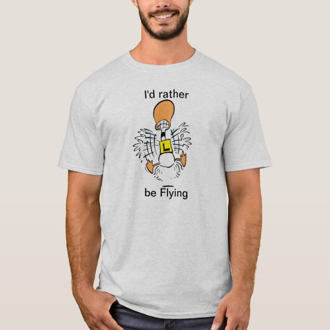 Klingeln-Enten-Cartoon-Fliegen-Shirt T-Shirt (Vorderseite)