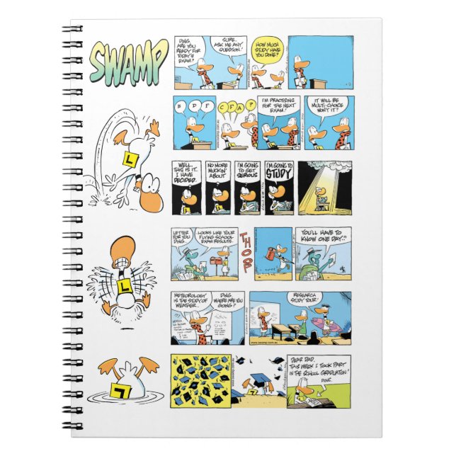 Klingeln-Enten-Flugschule-Prüfungen Notizblock (Vorderseite)