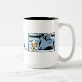 Klingeln-Enten-Luftfahrt-Spaß-Tasse Zweifarbige Tasse
