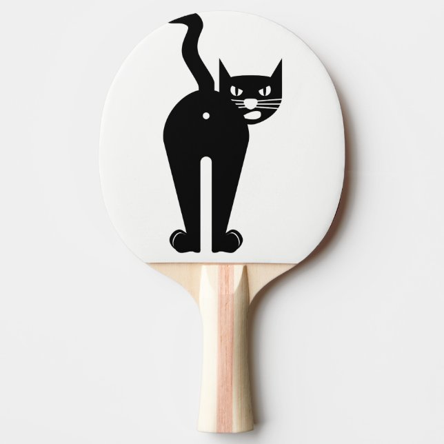 Klingeln Pong Paddel. Katze Tischtennis Schläger (Vorderseite)
