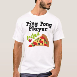 Klingeln Pong Spieler-(lustiges) Pizza-T-Shirt T-Shirt