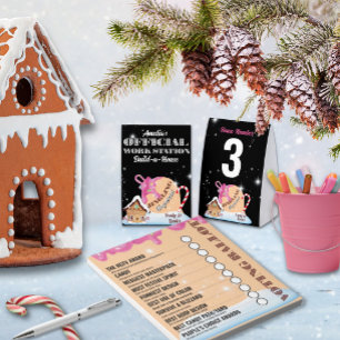 Klingelnde Lebkuchen-Abstimmungs-Notizblock Pink Notizblock
