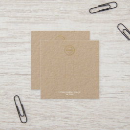 Klingeltöner-Anzeige für die Logo-Kraft hinzufügen Quadratische Visitenkarte