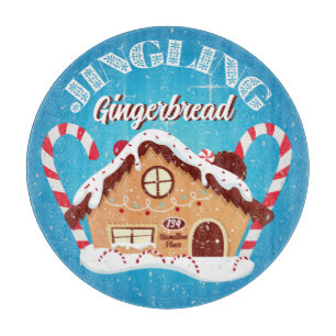 Klingende Lebkuchen-Glas-Schneidbrett editierbar Schneidebrett