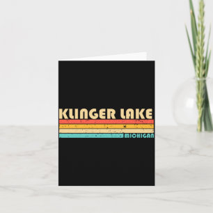 Klinger Lake Michigan Lustiger Angeln Camping Somm Karte