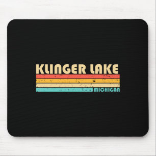 Klinger Lake Michigan Lustiges Angeln Camping Somm Mousepad