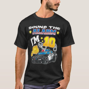 Klingt den Alarm bin ich 10 Polizist Polizei 10. G T-Shirt