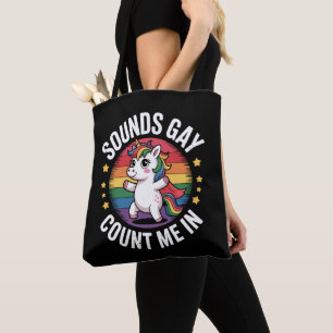 Klingt Gay Zähl Mich Ein Einhorn Regenbogen LGBTQ 