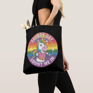 Klingt Gay Zähl Mich Ein Einhorn Regenbogen LGBTQ