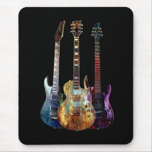 Klingt nach Musik. Farbenfrohe Gitarre Mousepad