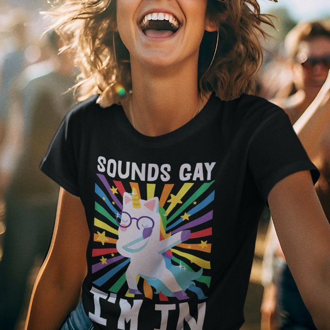 Klingt schwul Ich bin in LGBT Stolz Regenbogen Ein T-Shirt (Von Creator hochgeladen)