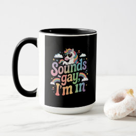Klingt schwul Ich bin in LGBT Stolz Regenbogen Ein Tasse