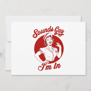 Klingt schwul, ich bin in Vintage Lesben-Cowgirl-H Einladung