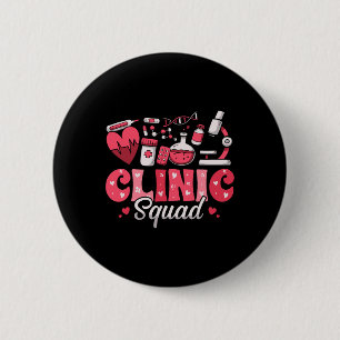 Klinik-Team Stethoskop Leopard Krankenschwester Va Button