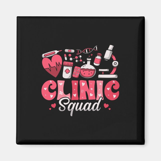 Klinik-Team Stethoskop Leopard Krankenschwester Va Magnet (Vorne)