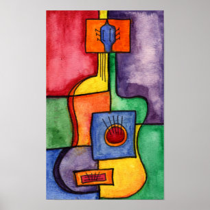 Klinische Gitarrendrucke Poster
