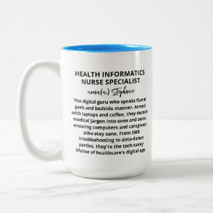 Klinische Pflegekraft Fachkraft für Gesundheitsinf Zweifarbige Tasse