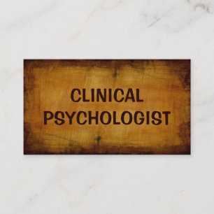Klinische Psychologin Antique Business Card Visitenkarte