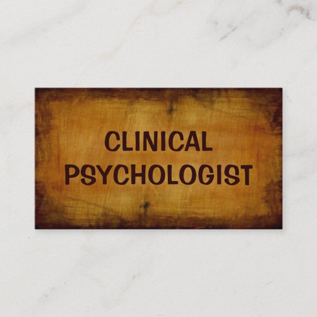 Klinische Psychologin Antique Business Card Visitenkarte (Vorderseite)