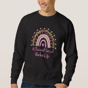 Klinische Sozialarbeiter Krankenschwester Leopard Sweatshirt
