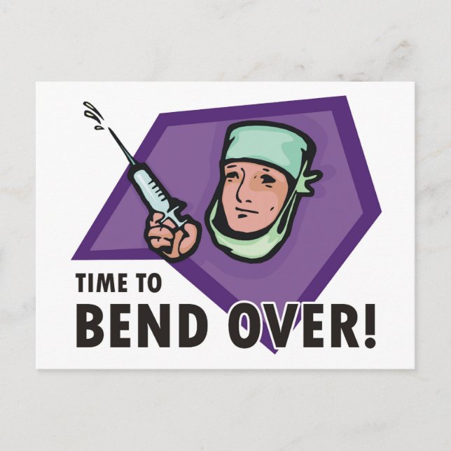 Klinischer Arzt/Krankenschwester - Spritze Postkarte (Vorderseite)