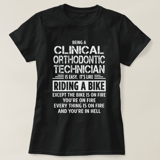 Klinischer Kieferorthopäden T-Shirt (Design vorne)