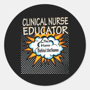 Klinischer Krankenpfleger Hero Job Runder Aufkleber