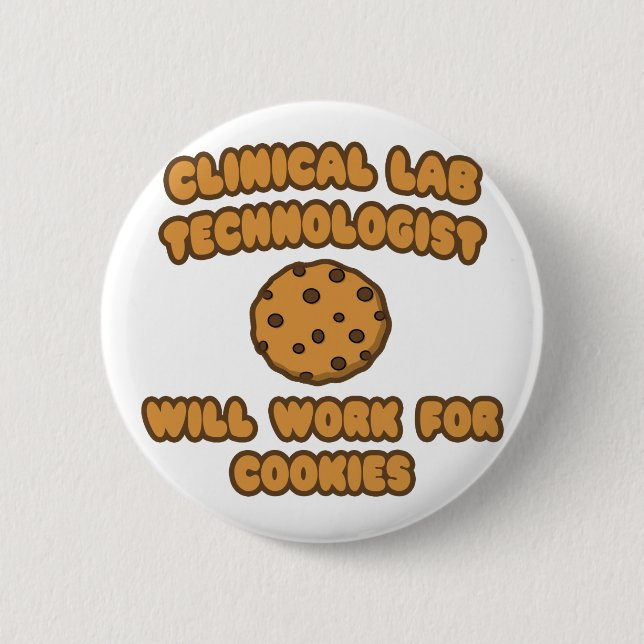 Klinischer Labrador Tech .. Wird für Cookies funkt Button (Vorderseite)