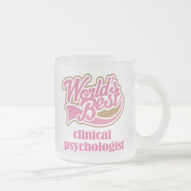 Klinischer Psychologe-Rosa-Geschenk Mattglastasse (Rechts)