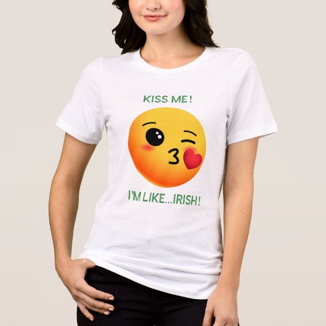KLINS MIR! ICH MAG... IRISH! St. Patrick's Day Tri-Blend Shirt (Vorderseite)