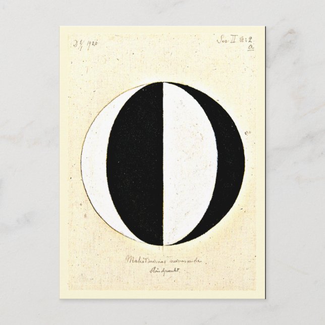 Klint - Nr. 2a Der aktuelle Stand von Mahatmas Postkarte (Vorderseite)