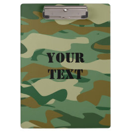 Klipboard der Militärarmee mit grün getarnter Farb Klemmbrett