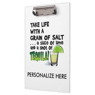 KLIPBOARD - LEBEN, LIMON, SALZ, TEQUILA! KLEMMBRETT