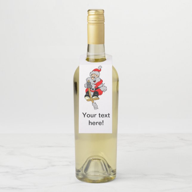 Klippe Santa Claus Flaschenanhänger (Auf Flasche)